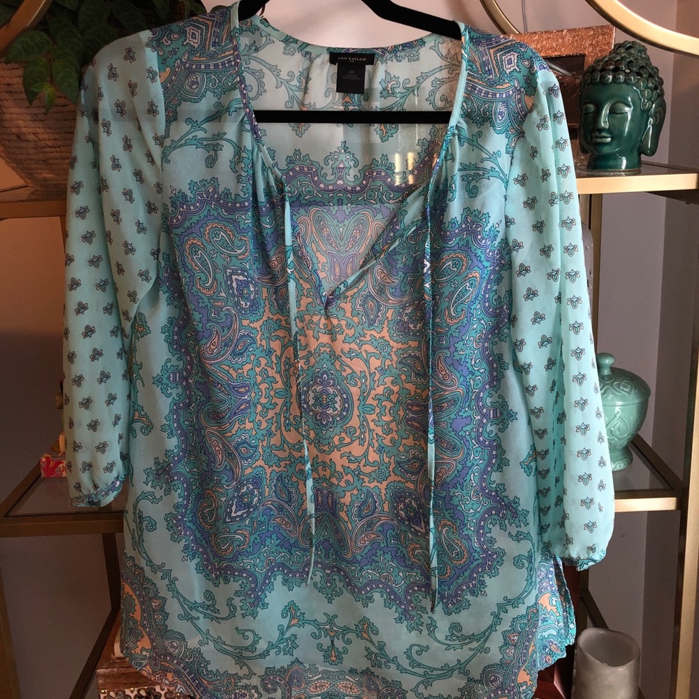 Ann Taylor Paisley Tunic Top